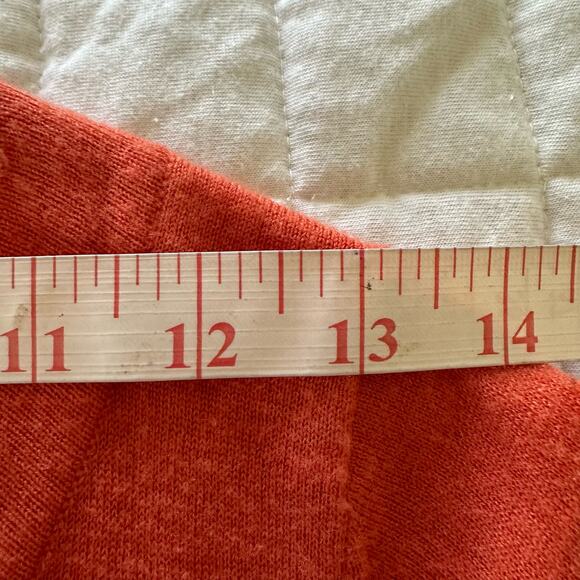 ANTHROPOLOGIE MOTH Womens Sweater Medium Orange Colorblock Wool Blend Preppy - Picture 11 of 12